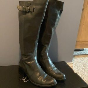 Crown by Born WIDE CALF knee high black boots